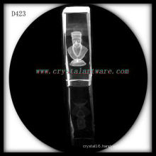 K9 3D Laser Subsurface Image Etched Crystal Block